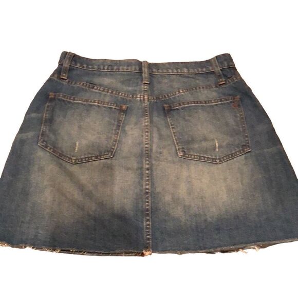 Madewell Womens Denim Mini Skirt Size 29 A-line Country Casual Summer Grunge - Picture 2 of 7